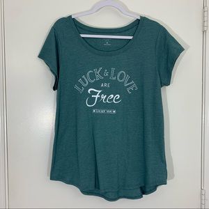 LUCKY BRAND white graphic short sleeve tee shirt XL